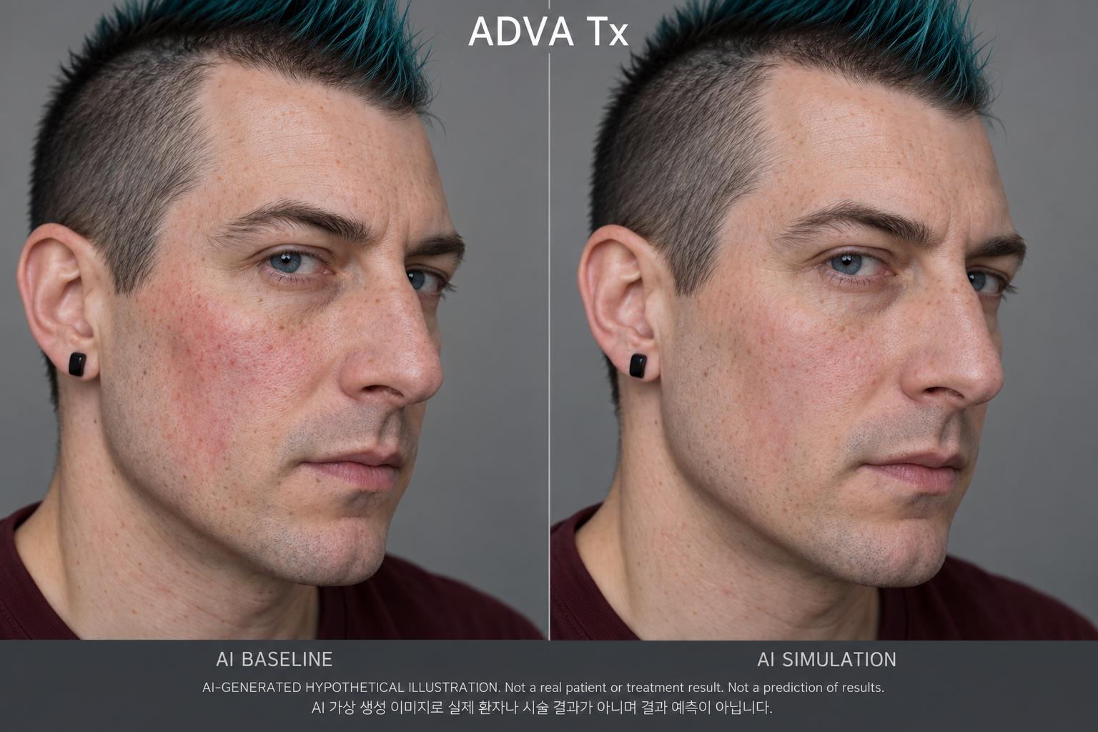 Fictional AI illustration; not an actual patient, result or prediction — ADVATx