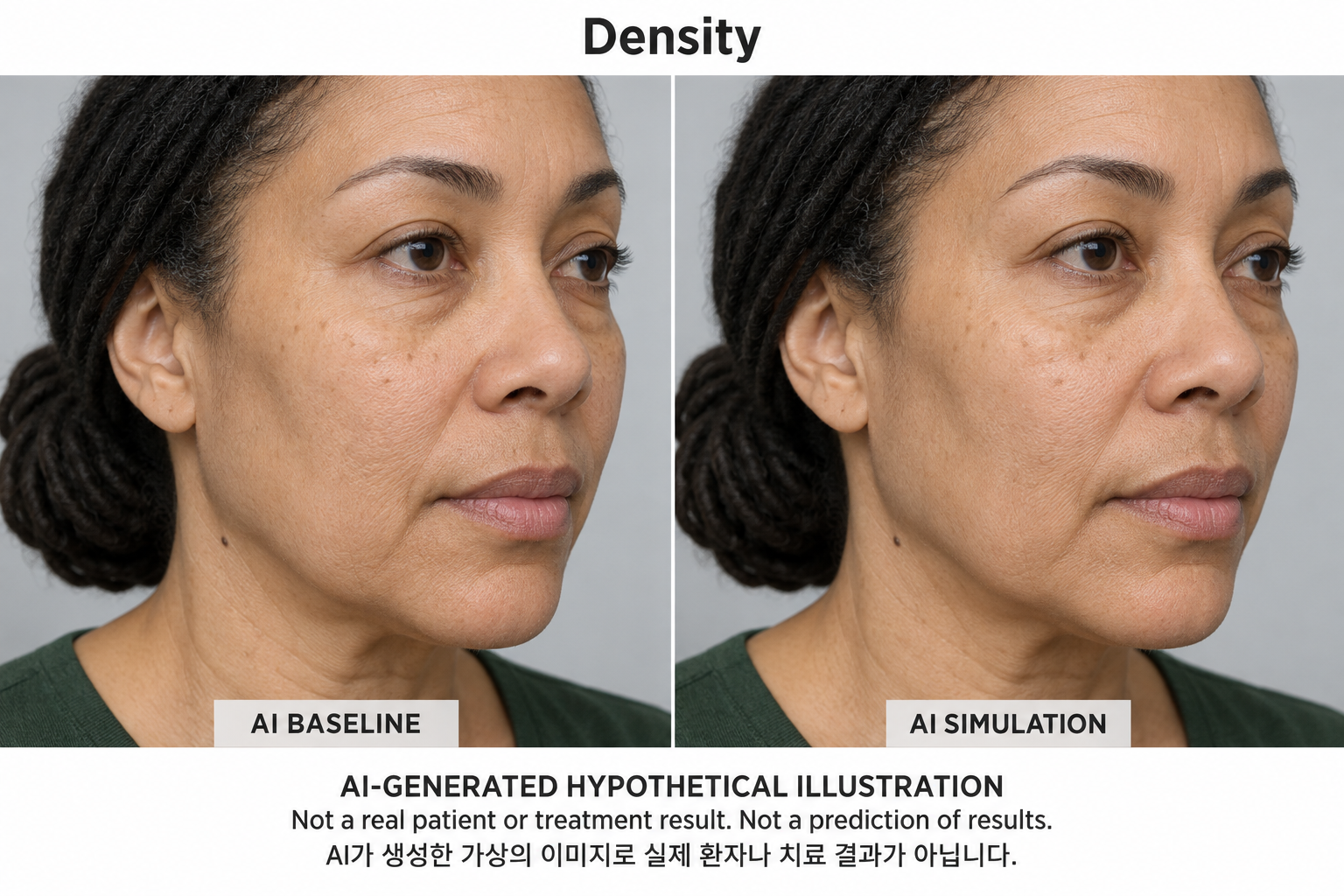 Fictional AI illustration; not an actual patient, result or prediction — Density