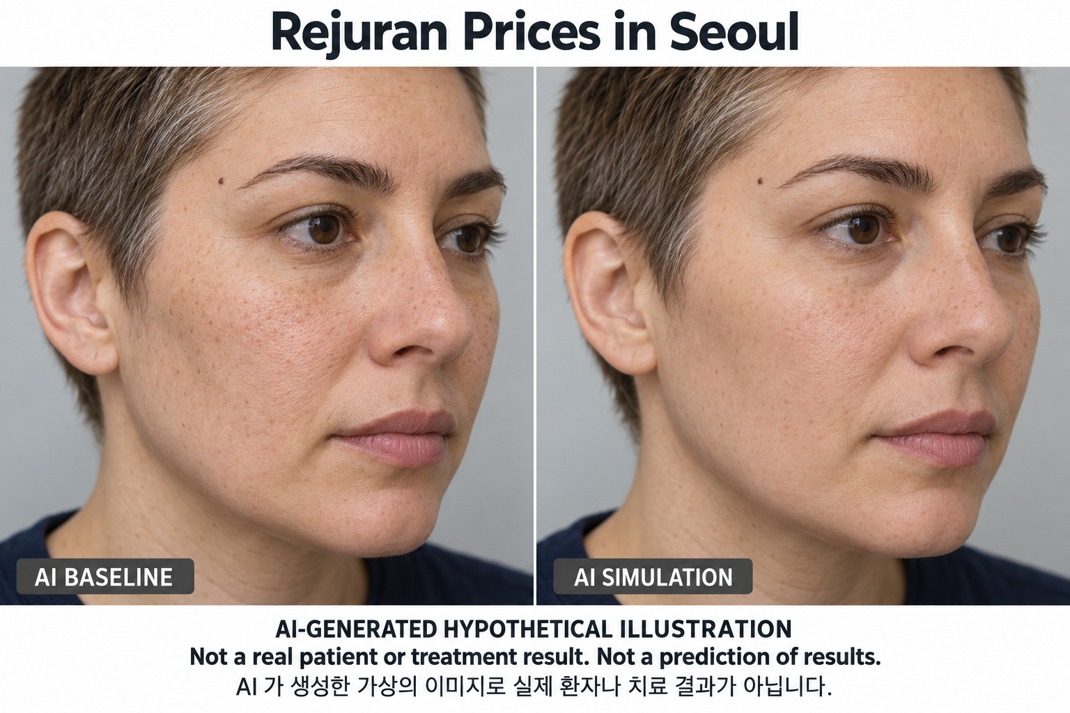 Fictional AI illustration; not an actual patient, result or prediction — Rejuran