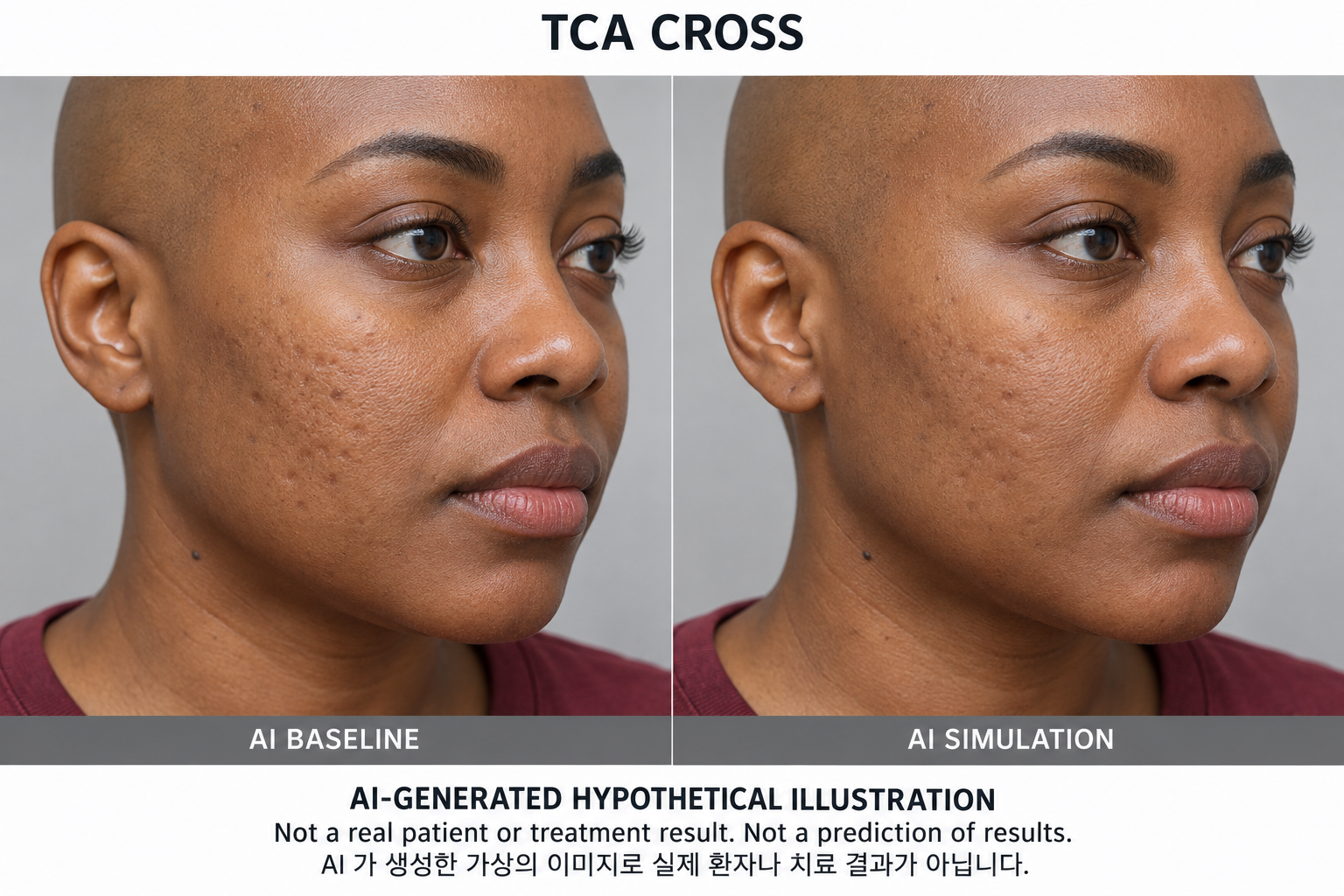 Fictional AI illustration; not an actual patient, result or prediction — TCA CROSS