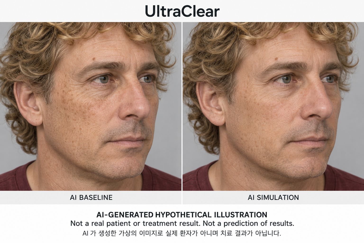 Fictional AI illustration; not an actual patient, result or prediction — UltraClear