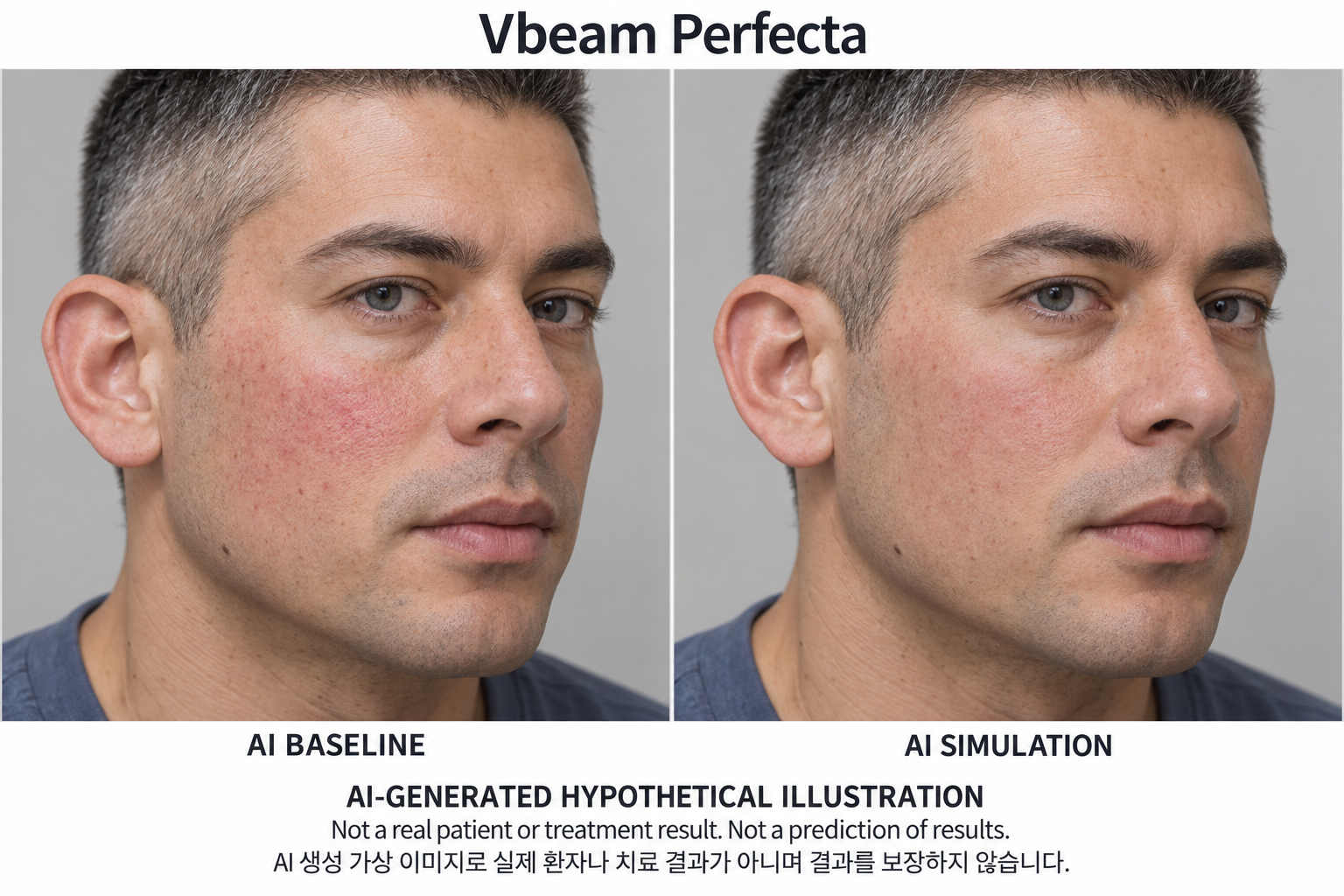 Fictional AI illustration; not an actual patient, result or prediction — Vbeam Perfecta