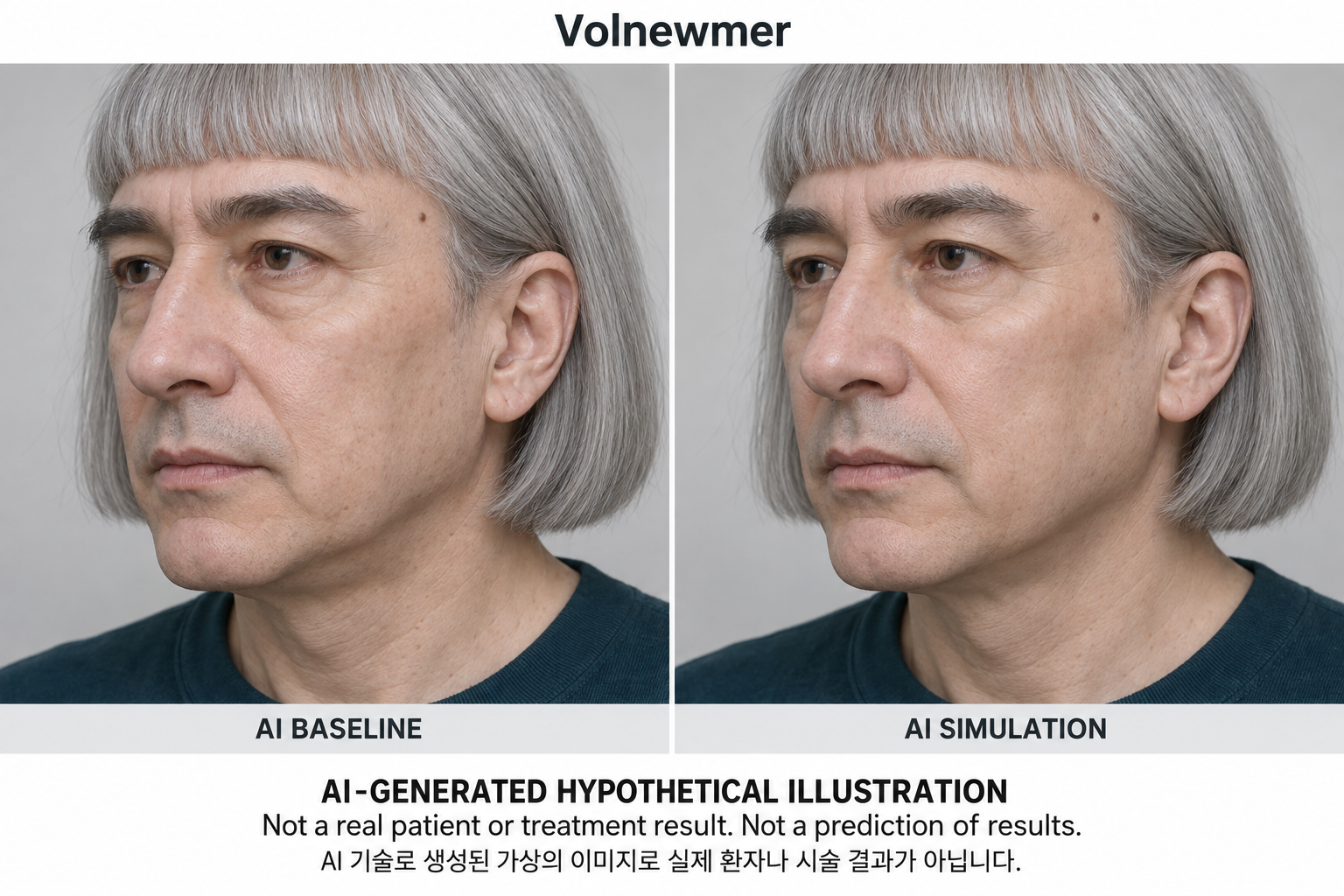 Fictional AI illustration; not an actual patient, result or prediction — Volnewmer