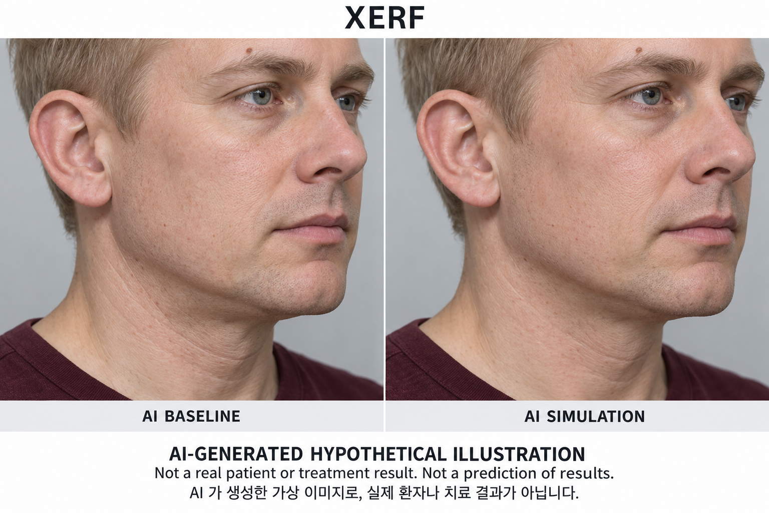 Fictional AI illustration; not an actual patient, result or prediction — XERF